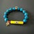 Turquoise Evil Eye & Elephant Turquoise Stone Beaded Bracelet For Sale - Image 8 of 11