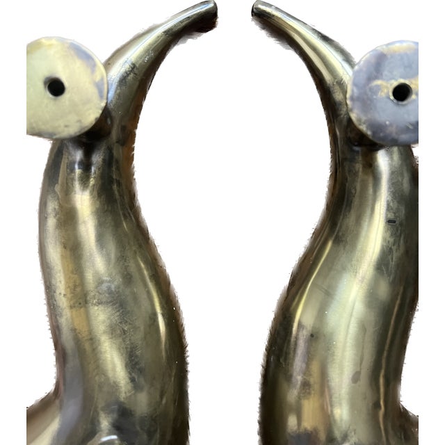 2020s Pair of Contemporary Custom Brass Horn Hardware Doorknob Pulls For Sale - Image 5 of 10