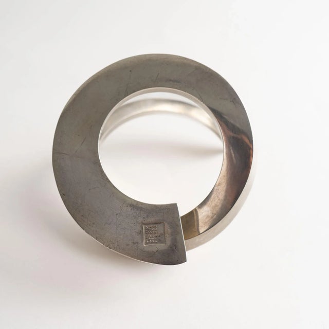 Vintage Mid-Century Silver-Plated Spiral Candlestick Holder by Dansk For Sale - Image 11 of 11