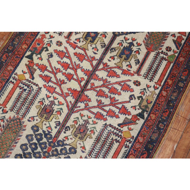Early 20th Century Willow Tree Persian Runner - 3'2" x 13' For Sale - Image 11 of 18