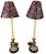 1990s Frederick Cooper Brass Candlestick Buffet Lamps With Paisley Shades - A Pair For Sale In Chicago - Image 6 of 8