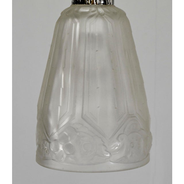 1930s Hettier & Vincent & Hanots French Art Deco Pendant Light - 5 Available For Sale - Image 11 of 15
