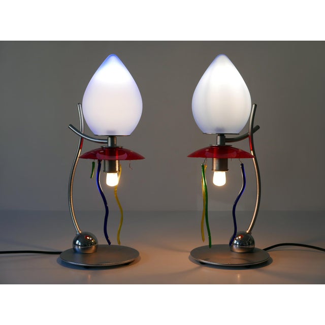 Metal Table Lamps Giocasta Notte by Andrea Anastasio for Artemide, 1990s, Set of 2 For Sale - Image 7 of 18