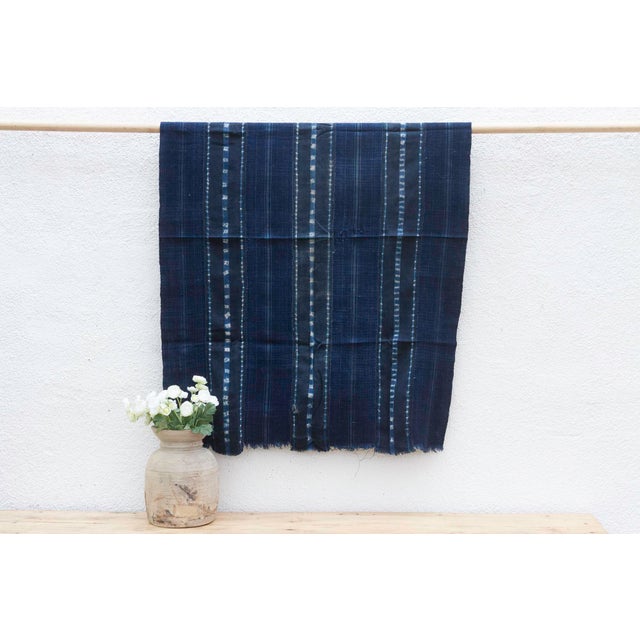 Textile Blue Ocean Indigo Mud Cloth For Sale - Image 7 of 7