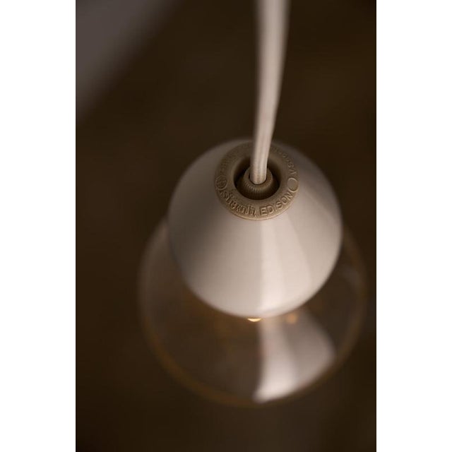 Porcelain Edison Pendant Lamp attributed to Valerio Sacchetti for Sirrah, 1980s For Sale - Image 6 of 8