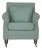 Club Chair & Silver nailheads in Seaside Blue & Espresso For Sale