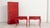 Glass Mid-Century Red Lacquer Chinoiserie Secretary Chest and Side Tables, 1960s, Set of 3 For Sale - Image 7 of 8