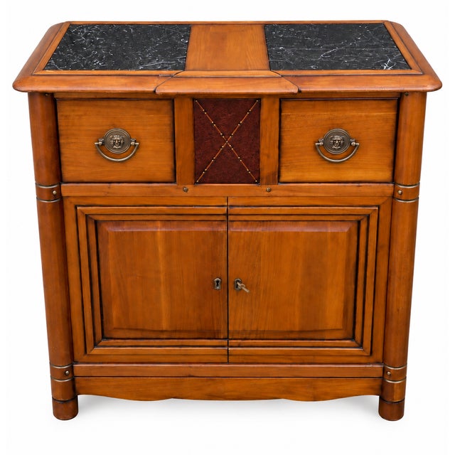 Small Antique Cherry Wood Entryway Sideboard, 1970s For Sale - Image 11 of 11