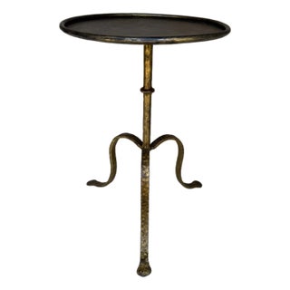 Spanish Gilt-Iron Drinks Table on Tripod Base For Sale