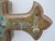 Mexican Turquoise Wood Folk Art Milagros Lady of Guadalupe Metal Charms Cross For Sale - Image 4 of 9