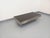 Large rectangular vintage coffee table from the 1970s, beautiful design, black laminate and brushed aluminum top, base...