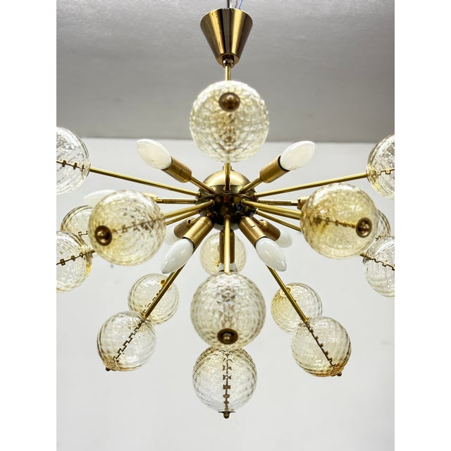 Metal Chandelier from Kamenický Šenov, 1970s For Sale - Image 7 of 9