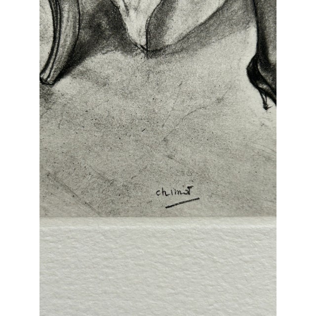 Art Deco 1920s Edourard Chimot French Art Deco Figurative Female Semi-Nude Drypoint Etching For Sale - Image 3 of 6