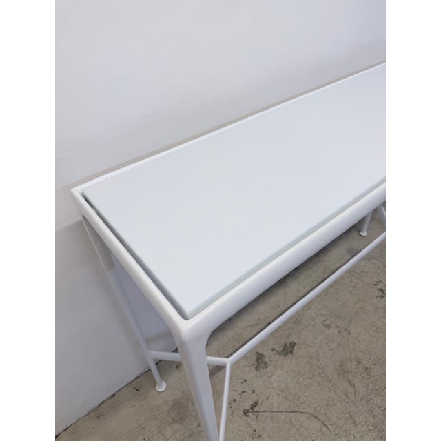 Metal Richard Schultz White Porcelain 1966 Collection Outdoor High Table for Knoll For Sale - Image 7 of 17