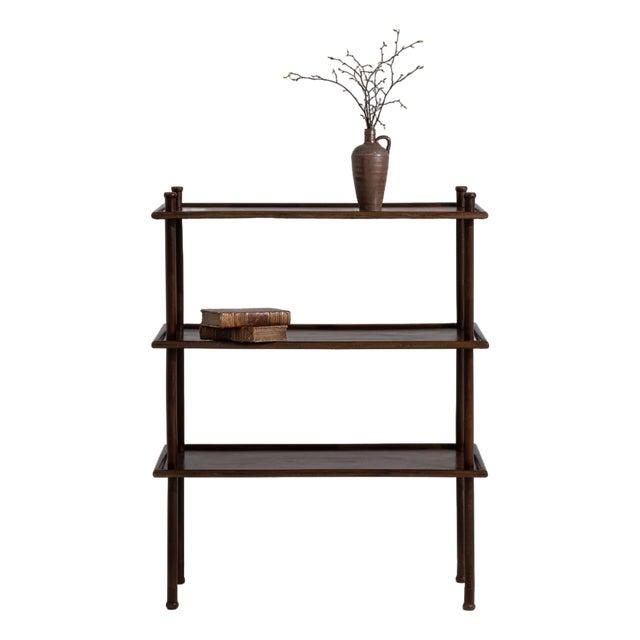 Mid-Century French Wooden Etagere Shelving Unit, Circa 1960 MCM Etagere France For Sale