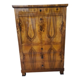 Biedermeier Secretaire in Walnut, 1830 For Sale