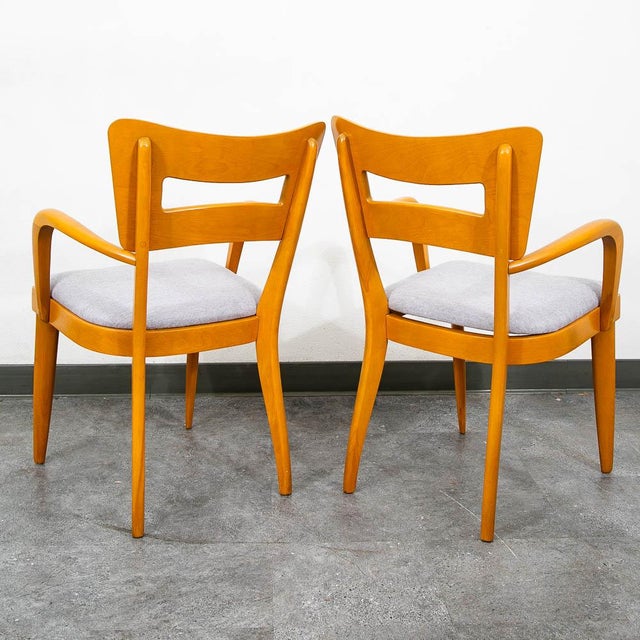 1960s Mid Century Modern Dining Chairs Set 8 Heywood Wakefield Dog Bone Armchair MCM For Sale - Image 11 of 11