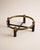 Mid-Century Modern Vintage Brass and Dark Wood Coffee Table With Beveled Glass Too For Sale - Image 3 of 5