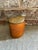 Vintage leather decorative box. This unique decorative accessory features an organic shaped box wrapped in a rich camel...