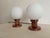 Mid-Century Modern Space Age Opal Glass Globe Table Lamps from Kaj, Former Yugoslavia, 1970s, Set of 2 For Sale - Image 10 of 10