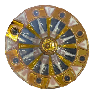Higgins Glass Charger Plate With Gold