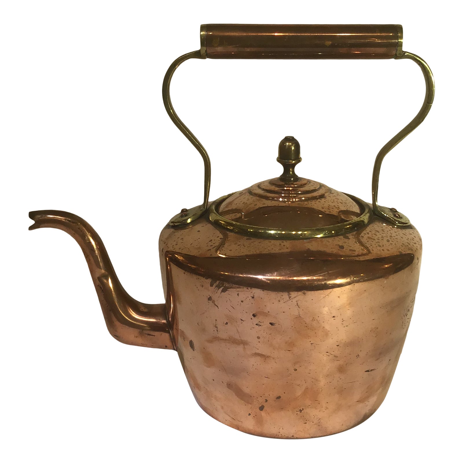 19th Century English Copper Tea Pot Chairish