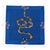 Thistle And Snake Cotton Sateen Cocktail Napkins in Blue, Set of 4 For Sale - Image 4 of 6