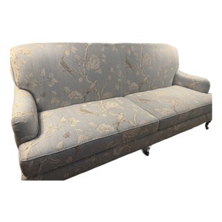 Charles Stewart Custom Sofa in Zoffany Woodville Designer Fabric For Sale