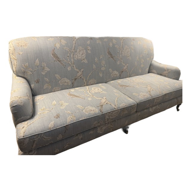 Charles Stewart Custom Sofa in Zoffany Woodville Designer Fabric For Sale