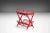 Gorgeous Chinoiserie Red Bamboo Server / Bar Stand with Swivel Top For Sale - Image 13 of 13