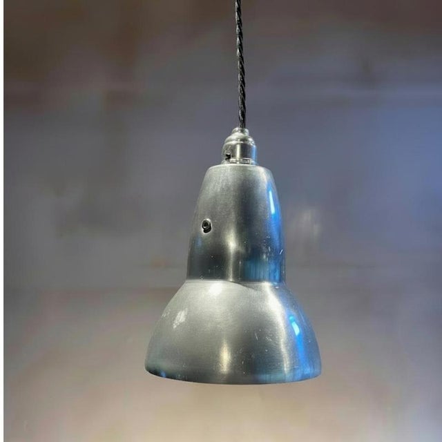 Vintage industrial midcentury Herbert Terry pendant light. In good vintage condition with some minor wear and some small...