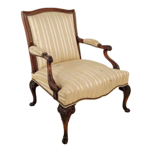 French Open Armchair in the Louis XIV Style, 19th Century