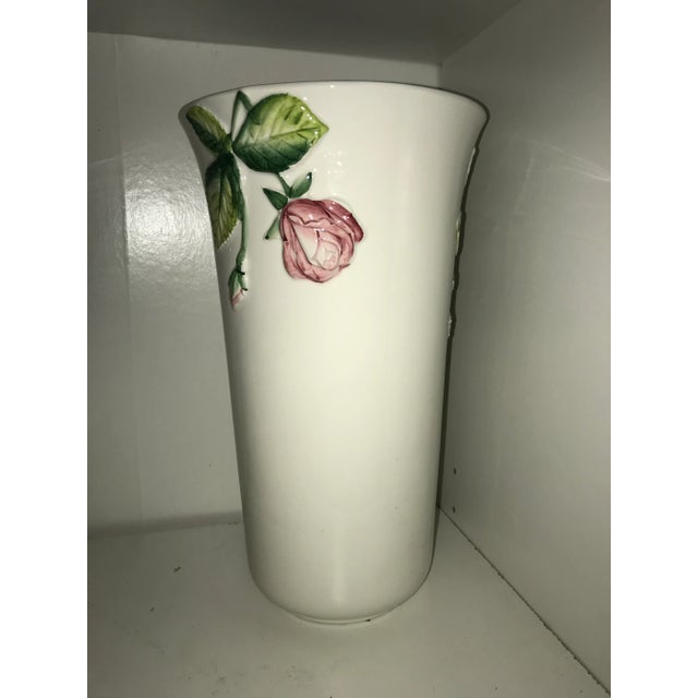 Shabby Chic 1960 Hand-Painted Porcelain Vase Made in Italy For Sale - Image 3 of 9
