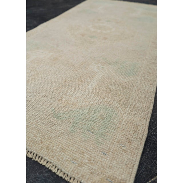 Textile Turkish Mini Rug Oriental Hand Knotted Vintage Rug 1'7" x 3'4" #21264 For Sale - Image 7 of 8