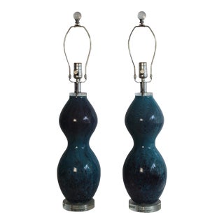 Mid 20th Century Fratelli Style Sculptural Lamps - a Pair For Sale