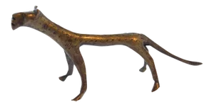 Vintage African Bronze Cheetah