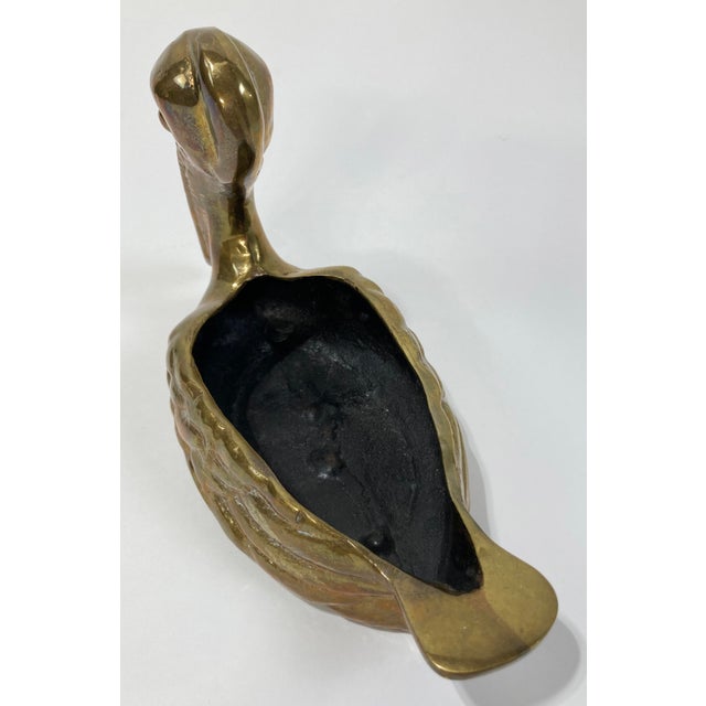 Brass Vintage Cast Brass Pelican Trinket Dish or Planter For Sale - Image 8 of 8