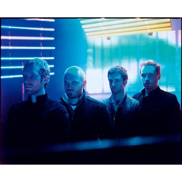 Coldplay - oversize signed limited edition print coldplay, from left to right: christ martin (vocals), will campion...