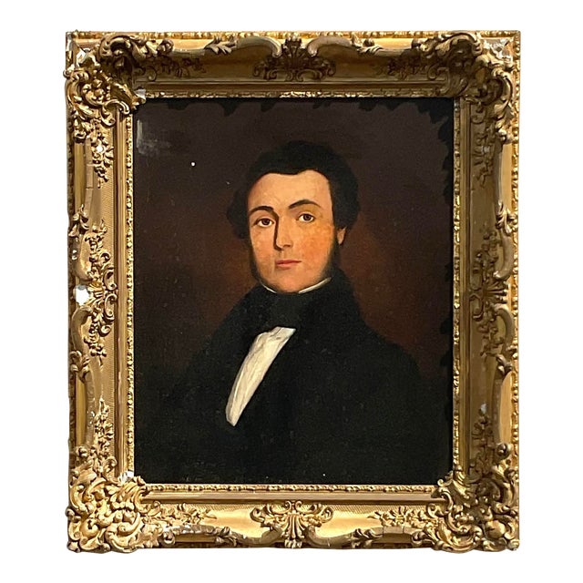 Vintage Regency 19th Century Portrait of a Gentleman For Sale