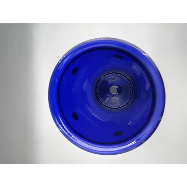 Blue Glass Model Umeda Vase with Silver Base by Cleto Munari, 1960s For Sale - Image 8 of 9