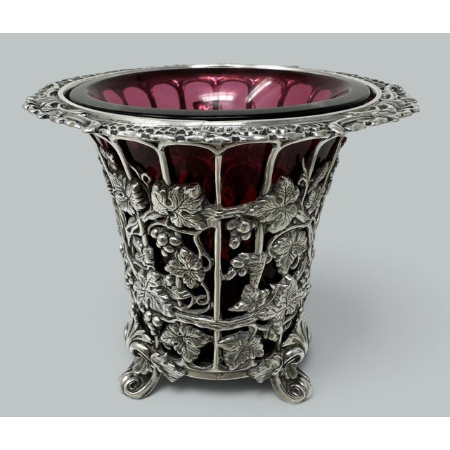 Stunning French heavy gauge Sterling Silver Centerpiece of ovoid outline, complete with its original firm fitting...