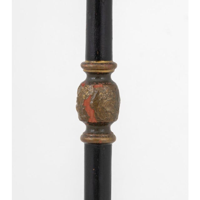 Neoclassical Style Ebonized & Giltwood Floor Lamp For Sale - Image 4 of 6