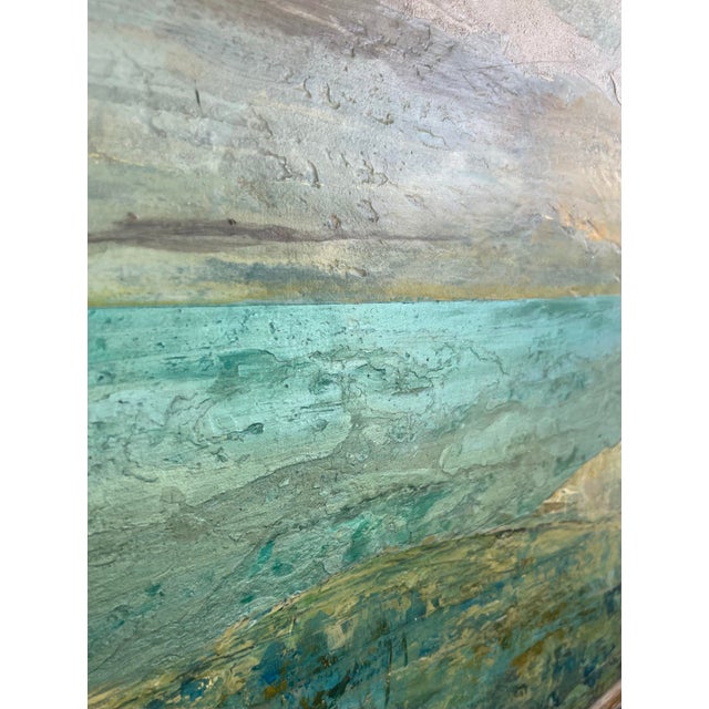 Small Abstract Seascape. Original Painting Acrylic on Board For Sale In Raleigh - Image 6 of 12