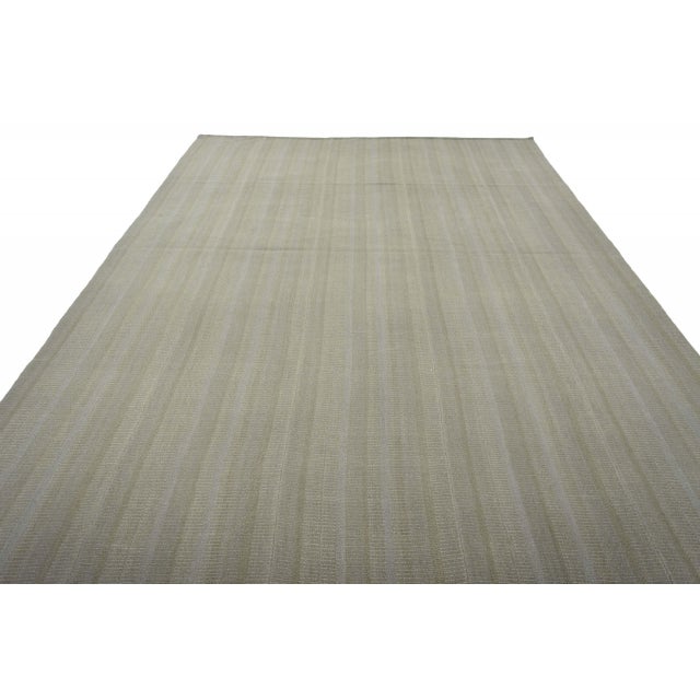 Modern Handwoven Mazandaran Kilim Rug For Sale - Image 3 of 8