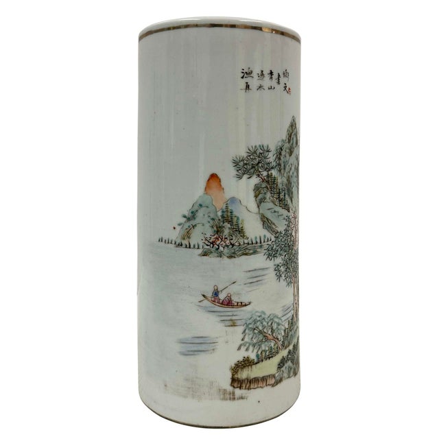 Mid-20th Century Chinese Porcelain Hat Stand/Brush Pot For Sale In Los Angeles - Image 6 of 10