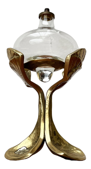 Mid-Century German Bronze Ornamental Oil Lamp from Gilde, 1960s