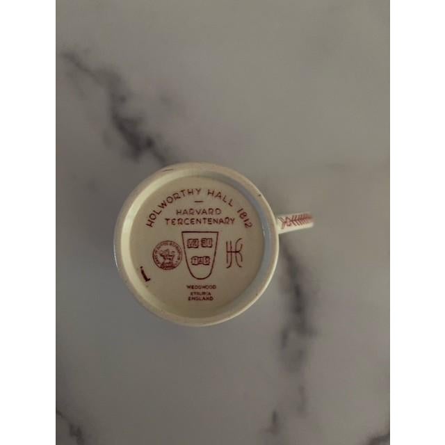 1930s Wedgwood The American School Harvard University Tercentenary Demitasse Set of 4 Cups and Saucers - 8 pcs For Sale - Image 9 of 11