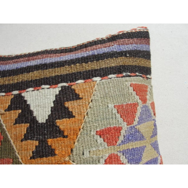Textile 1970s Turkish Kilim Pillow Cover For Sale - Image 7 of 10
