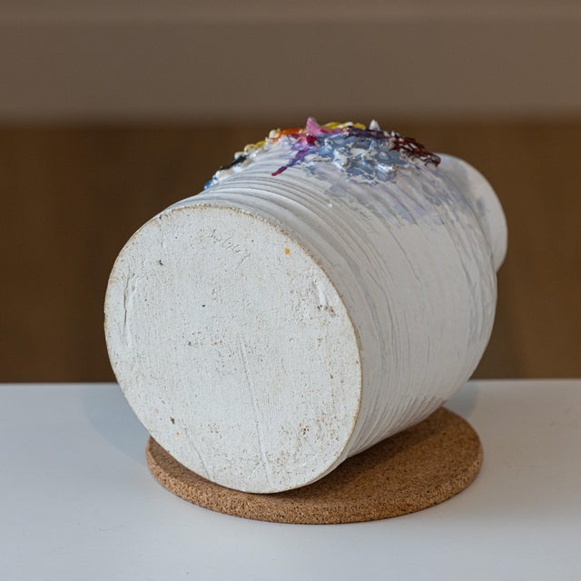 White 1967 David Gilhooly "Star Flower" Vase | Uc Davis Professor Estate For Sale - Image 8 of 14