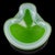Mid-Century Modern Murano Vintage Opalescent Green White Italian Art Glass Decorative Folded Rim Bowl Ashtray For Sale - Image 3 of 6